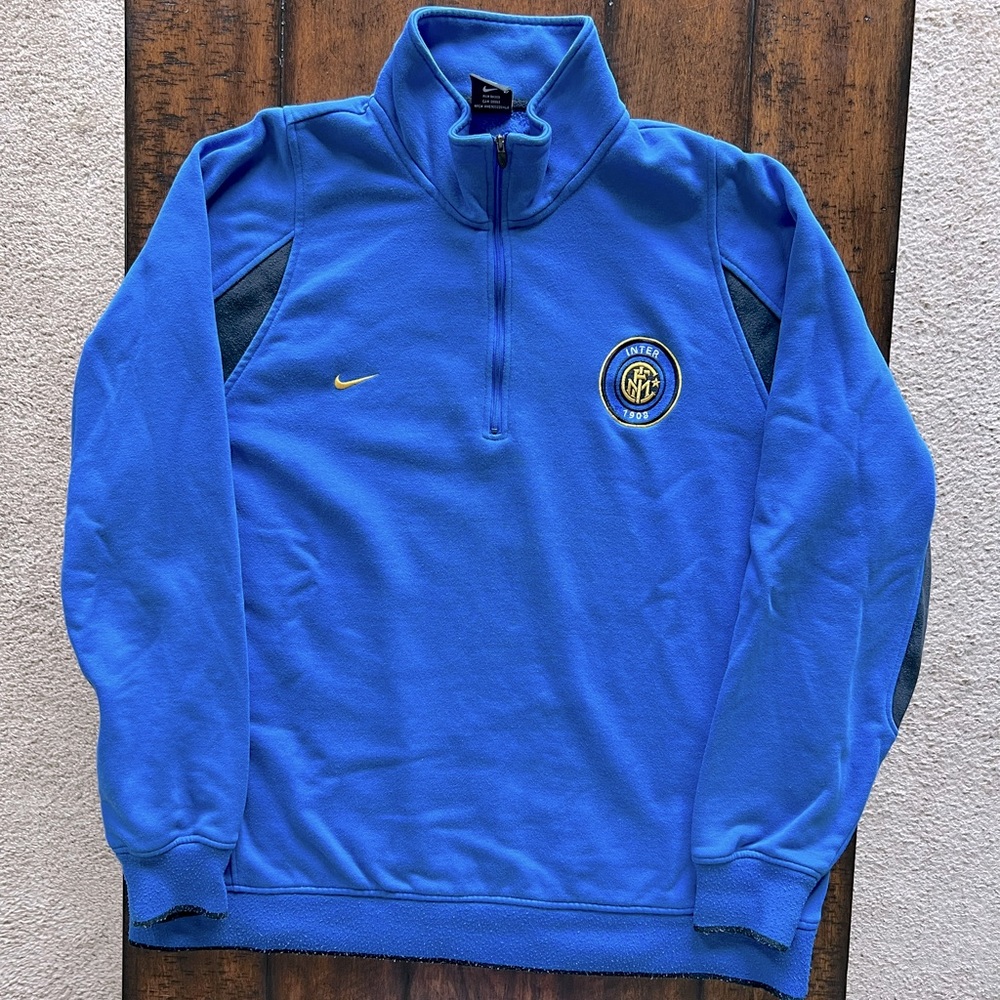 Vintage Nike Men’s Inter Milan Quarter Zip Pullover Sweatshirt